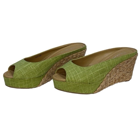 CL By Laundry Daysie Women’s Open Toe Linen Platform Slip On Heel Size-9/40 NIB - Picture 7 of 9